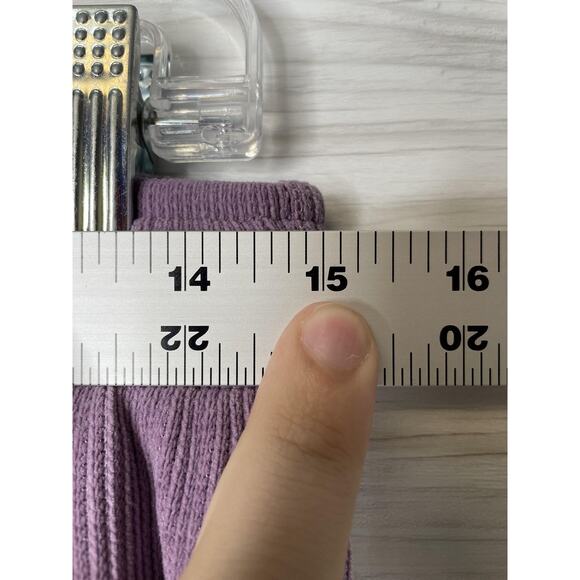 Negative Space Shorts Mens Medium Purple Ribbed Lounge Drawstring Pockets - Picture 3 of 10